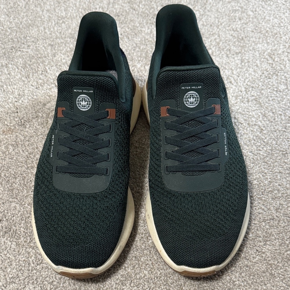 Peter Millar Green Knit Men's Sneakers